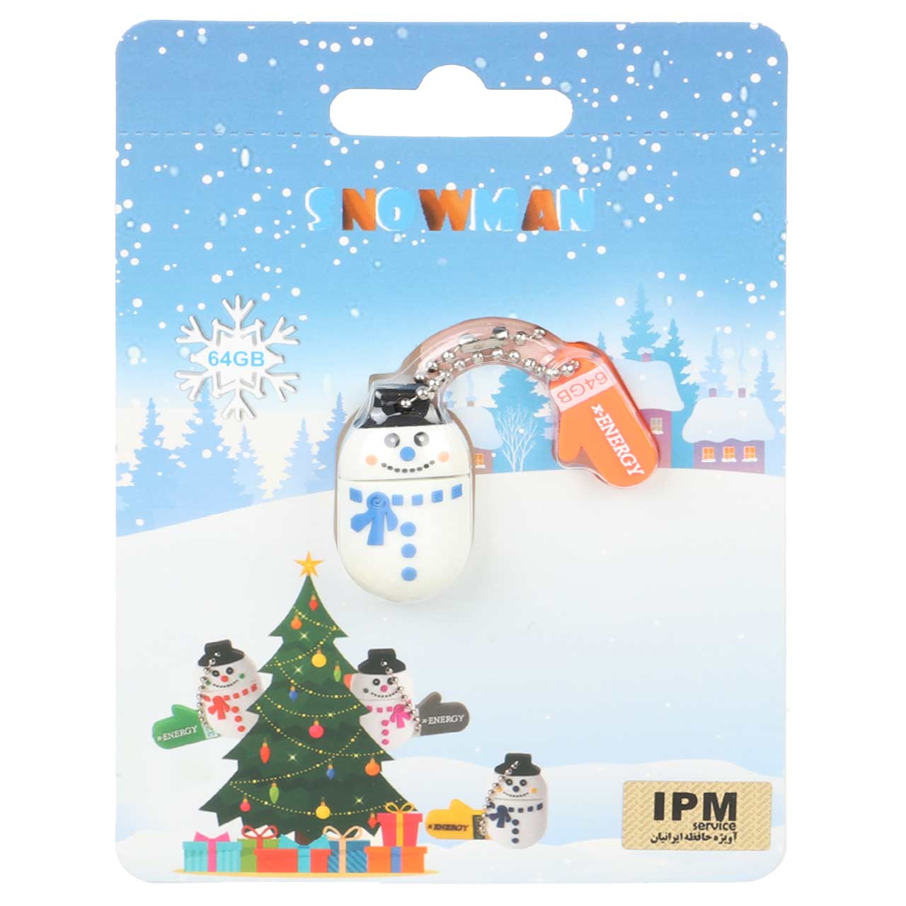 X-ENERGY SNOWMAN USB2.0 Flash Memory - 64GB عروسکی (گارانتی مادام العمر IPM)